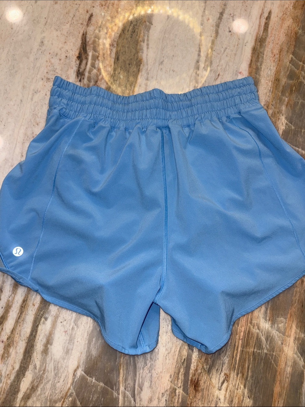🔥 Lululemon Hotty Hot High-Rise Lined Short 4" Aero Blue SIZE 6 - Picture 11 of 13